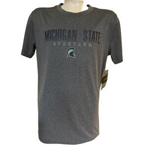 NEW Michigan State Spartans Colosseum Gray Crew Neck Tee Shirt Youth M 12-14